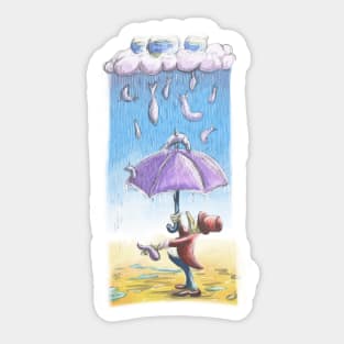 Ringmaster Fishing under the rain Sticker